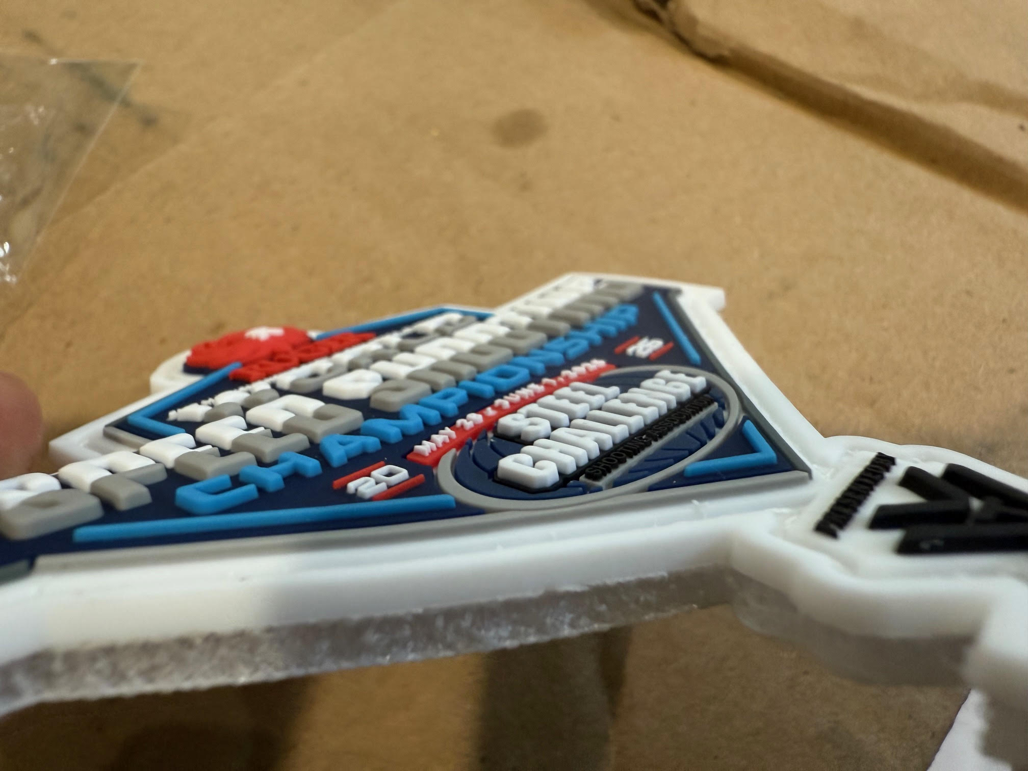 Raised Embossed Crisp Small Text Detailed layering and colors NRA Rifle Gun USPSA SCSA Ruger 2025 World Speed Shooter Steel Championship Shooting